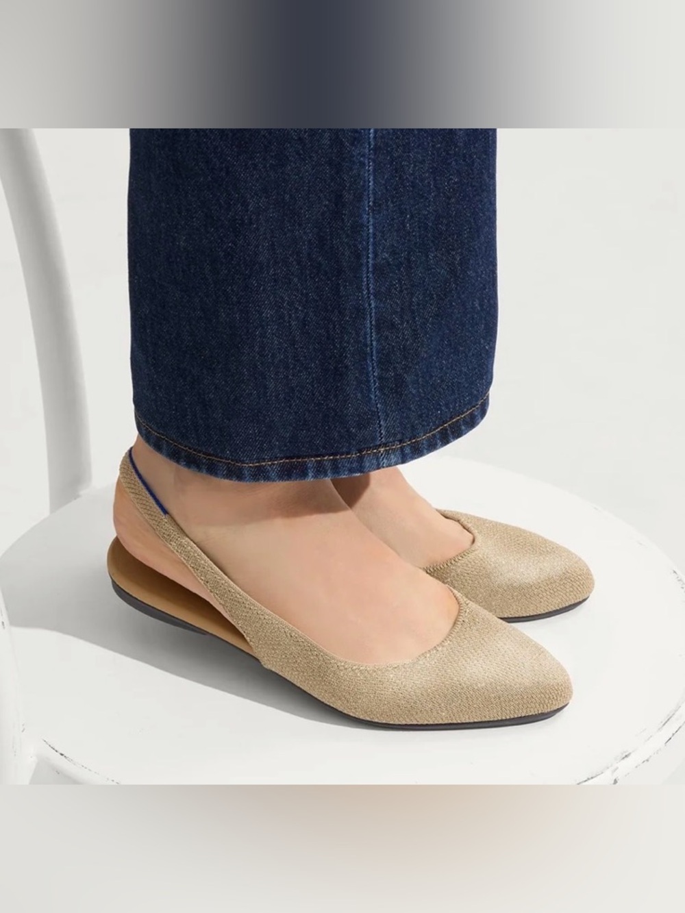 Rothy's Almond Toe Slingback Flats in Prosecco size 6 - Picture 5 of 9